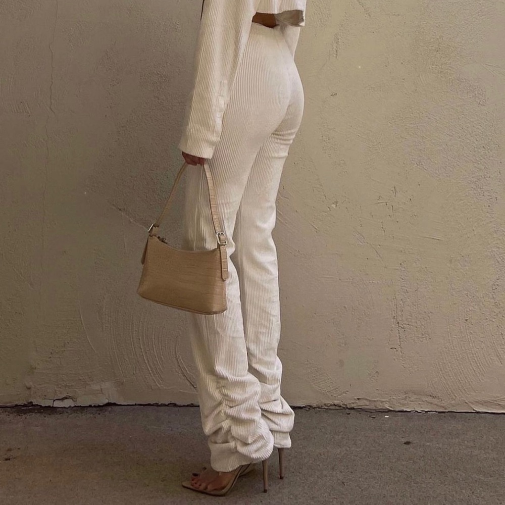 Guizio Corduroy Ruched Pants